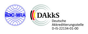 Logo Zertifikat ilac MRA DAkkS Deutsche Akkreditierungsstelle D-IS-22124-01-00