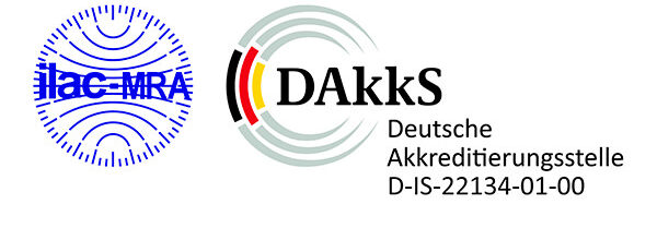 Logo Zertifikat ilac MRA DAkkS Deutsche Akkreditierungsstelle D-IS-22124-01-00